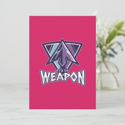 Cyberpunk Gaming Logo | Triangle Warrior Emblem Kaart (Staand voorkant)