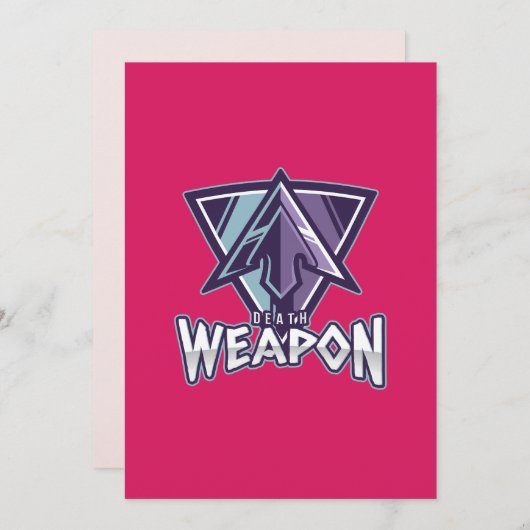 Cyberpunk Gaming Logo | Triangle Warrior Emblem Kaart (Voorkant / Achterkant)