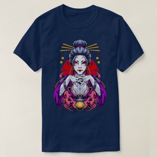 Cyberpunk Geisha Meisje T-shirt (Design voorkant)