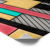 Cyberpunk geometrisch Abstract patroon Poster (Hoek)