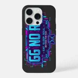 ​Cyberpunk GG NO RE Gaming Aesthetic - Neon Gamer  iPhone 15 Pro Case