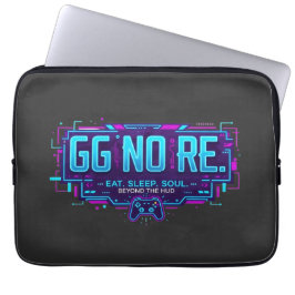​Cyberpunk GG NO RE Gaming Aesthetic - Neon Gamer  Laptop Sleeve