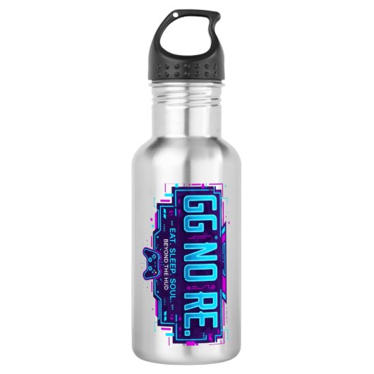 Cyberpunk GG NO RE Gaming Waterfles (Voorkant)