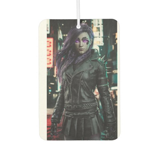 Cyberpunk Girl Luchtverfrisser (Voorkant)