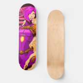 Cyberpunk Girl Skateboard Deck (Voorkant)