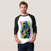 cyberpunk gitarist t-shirt (Voorkant volledig)