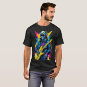 cyberpunk gitarist  t-shirt (Voorkant volledig)