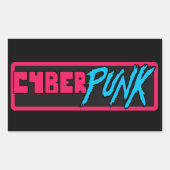 'Cyberpunk' - Glanzende Sticker (Voorkant)