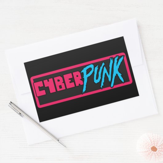 'Cyberpunk' - Glanzende Sticker (Envelop)