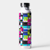 Cyberpunk Glitch Aesthetic Water Bottle Waterfles (Links)