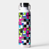 Cyberpunk Glitch Aesthetic Water Bottle Waterfles (Voorkant)