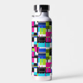 Cyberpunk Glitch Aesthetic Water Bottle Waterfles (Rechts)
