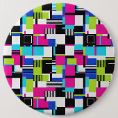 Cyberpunk Glitch Art Neon Email Speld Ronde Button 6,0 Cm (Voorkant)