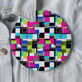 Cyberpunk Glitch Art Neon Email Speld Ronde Button 6,0 Cm (In situ)
