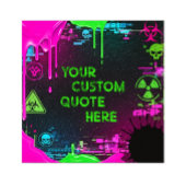 Cyberpunk Glitch Biohazard gepersonaliseerde offer Poster