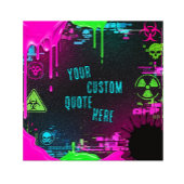 Cyberpunk Glitch Biohazard gepersonaliseerde offer Poster