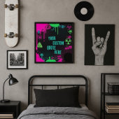 Cyberpunk Glitch Biohazard gepersonaliseerde offer Poster