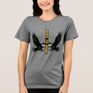 Cyberpunk Glitch Eagle Dames T-Shirt