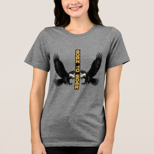 Cyberpunk Glitch Eagle Dames T-Shirt (Voorkant)
