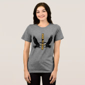 Cyberpunk Glitch Eagle Dames T-Shirt (Voorkant volledig)