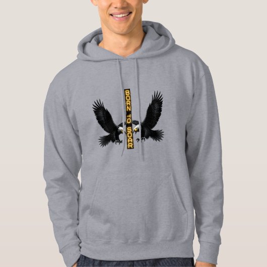 Cyberpunk Glitch Eagle Hoodie (Voorkant)
