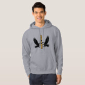 Cyberpunk Glitch Eagle Hoodie (Voorkant volledig)