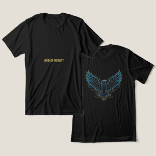 Cyberpunk Glitch Eagle Voor Achter Unisex T-shirt