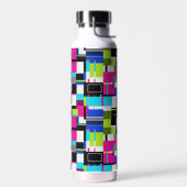 Cyberpunk Glitch Esthetische Waterfles (Links)