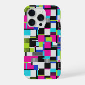 Cyberpunk Glitch Geometric iPhone Case iPhone Hoesje (Achterkant)