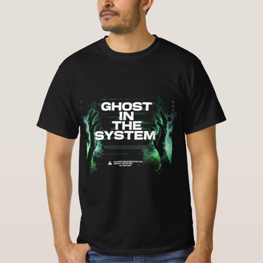 Cyberpunk Glitch T-shirt | Neon Groen (Voorkant)