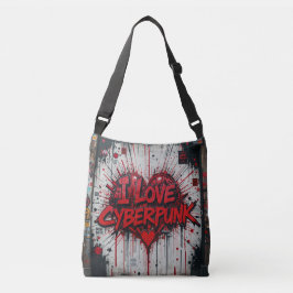 Cyberpunk Graffiti Crossbody Bag Tas