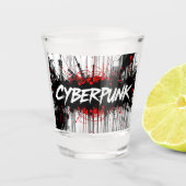 Cyberpunk Graffiti Shot Glass Glas (Voorkant)