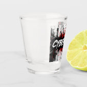 Cyberpunk Graffiti Shot Glass Shot Glas (Links)