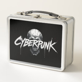 Cyberpunk Graffiti Skull | metalen lunchbox