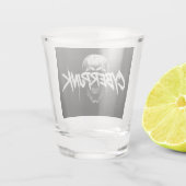 Cyberpunk Graffiti Skull Shot Glass Glas (Achterkant)