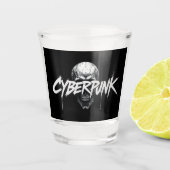 Cyberpunk Graffiti Skull Shot Glass Shot Glas (Voorkant)