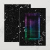 Cyberpunk Grunge Invitation Save The Date (Voorkant / Achterkant)