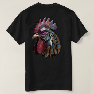 Cyberpunk Haan Iridiserende Mechanische Kunst T-shirt