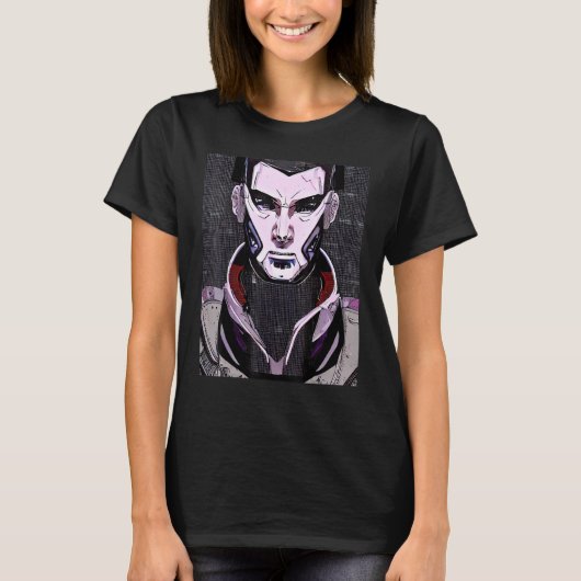 Cyberpunk Hacker Computer Geek design_1 T-shirt (Voorkant)