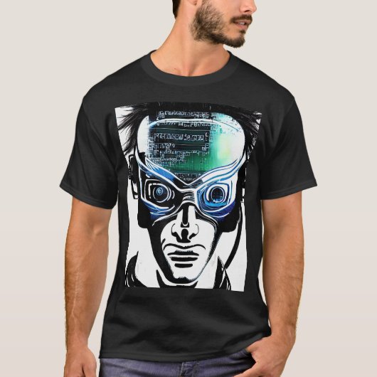 Cyberpunk Hacker Computer Geek design_8 T-shirt (Voorkant)