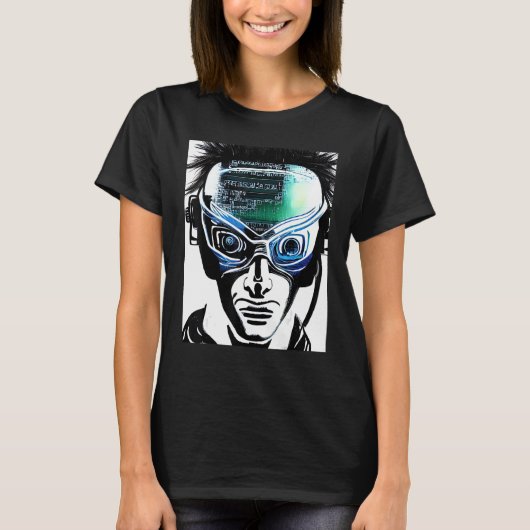 Cyberpunk Hacker Computer Geek design_8 T-shirt (Voorkant)