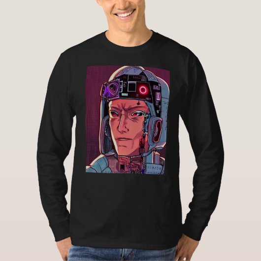 Cyberpunk Hacker Computer Geek design Premium_27 T-shirt (Voorkant)