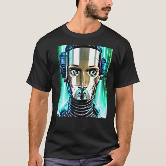 Cyberpunk Hacker Computer Geek design Premium_3 T-shirt (Voorkant)
