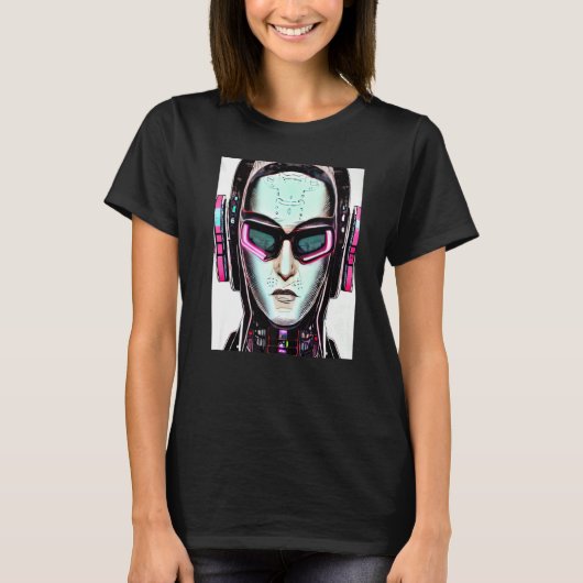 Cyberpunk Hacker Computer Geek design Premium_6 T-shirt (Voorkant)