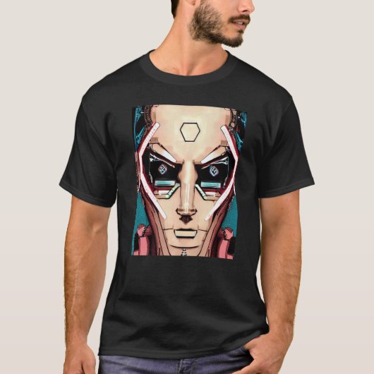 Cyberpunk Hacker Computer Geek design Premium_7 T-shirt (Voorkant)