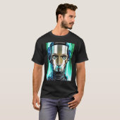 Cyberpunk Hacker Computer Geek design T-shirt (Voorkant volledig)