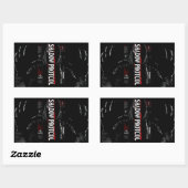 Cyberpunk Hacker Schaduwsticker Rechthoekige Sticker (Vel)
