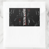 Cyberpunk Hacker Schaduwsticker Rechthoekige Sticker (Tas)
