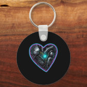 Cyberpunk Hart Valentijnspols Sleutelhanger (Voorkant)