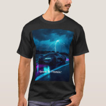 Cyberpunk Hypercar Bliksem Storm Neon Grafisch T-